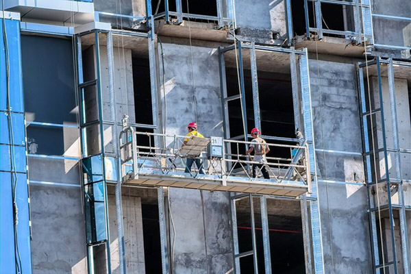 swing stage scaffolding application