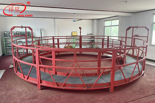 Circular suspended platform for chimney