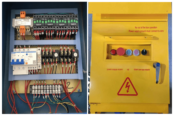 suspended platform control panel