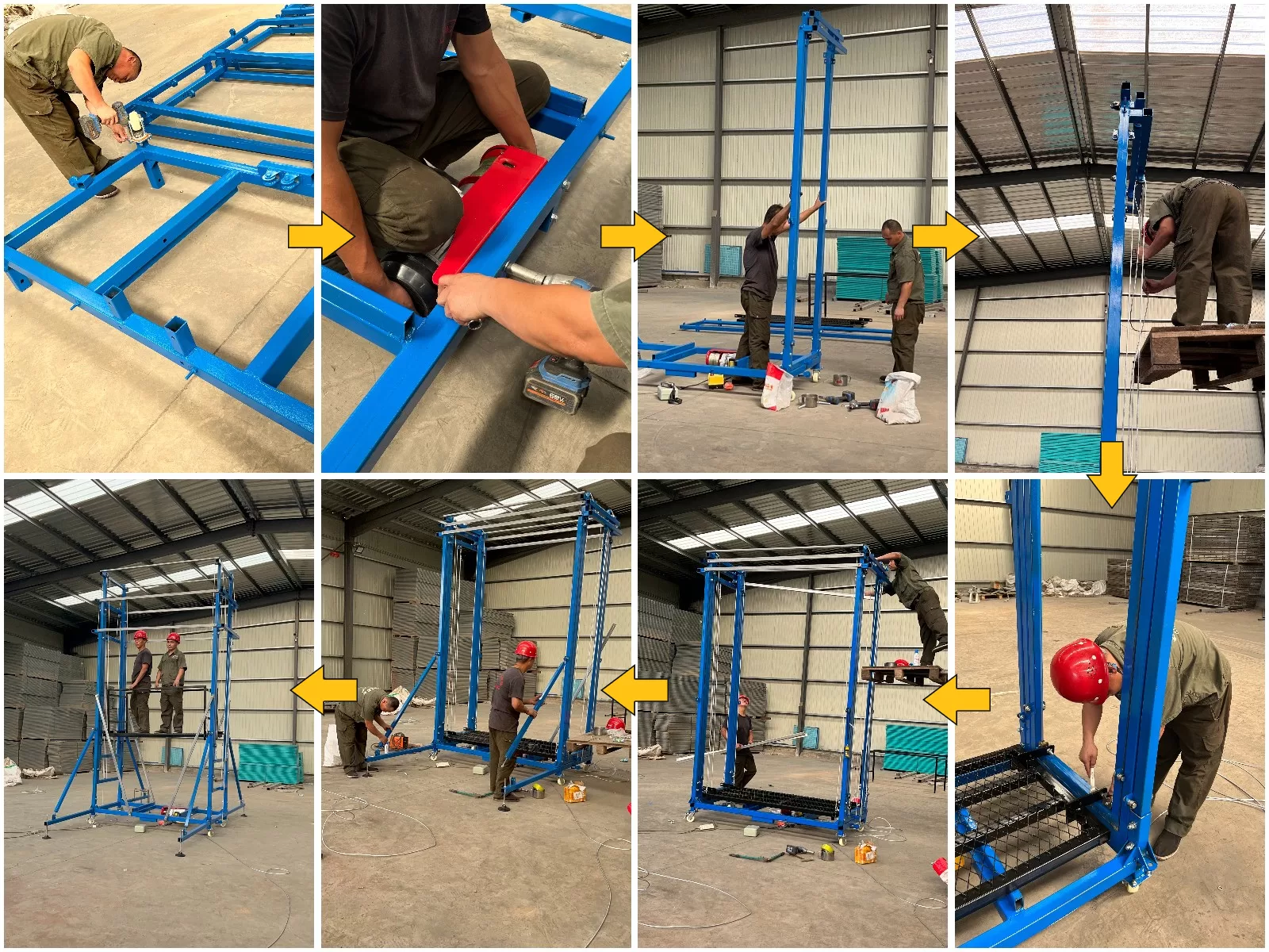 Assembled electric scaffolding