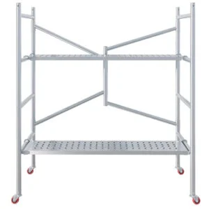 Foldable scaffolding platform, portable scaffold